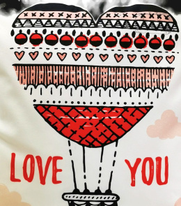 Walentynki Poszewka Balon Serce Love You