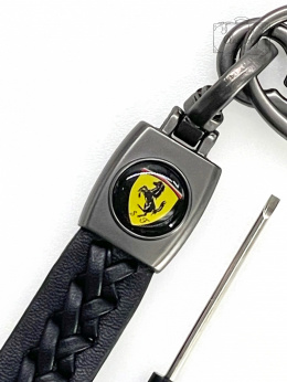 Brelok Do Kluczy Samochodowy Ferrari Metal Skóra