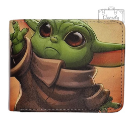 PomarańczowyPortfel Dwuczęściowy Star Wars Baby Yoda Pustynia