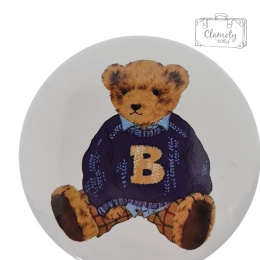 Przypinka Okrągła Pluszowy Miś Przytulanka Teddy Bear