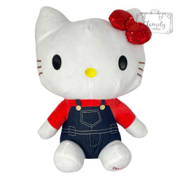 Maskotka Pluszowa Hello Kitty Jeansowa Sukienka 50x33x21 cm