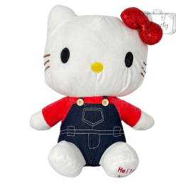 Maskotka Pluszowa Hello Kitty Jeansowa Sukienka 32x22x15 cm