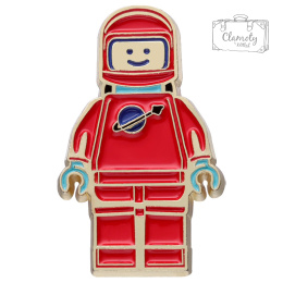 Metalowa Przypinka Lego Man Astronauta Klocki Postać Astronauty Pin