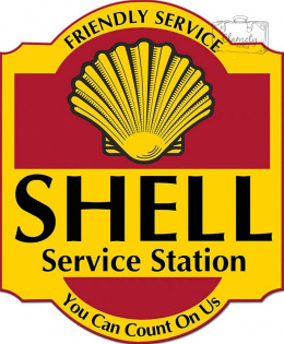 Tablica Tabliczka Shell Gas Station Service Station Blacha Ozdobna