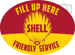 Tablica Tabliczka Shell Gas Station Friendly Service Blacha Ozdobna
