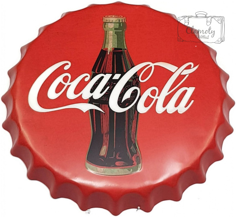 Coca Cola Blaszany Kapsel Duży 40Cm Coca Cola Dekoracja