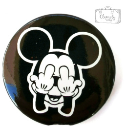 Przypinka Mickey Palce Na Oczach Biało-Czarna Pin