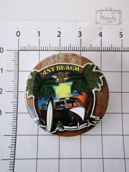 Przypinka Metalowa Vw Ogórek Any Beach Button Pin