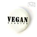 Przypinka Vegan Czarny Naois Na Białym Buton Pin