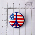 Przypinka Pacyfa Na Tle Flagi Usa Buton Pin