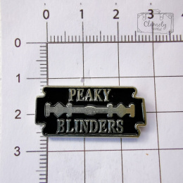 Przypinka Żyletka Czarna Peaky Blinders Buton Metal Pin 1