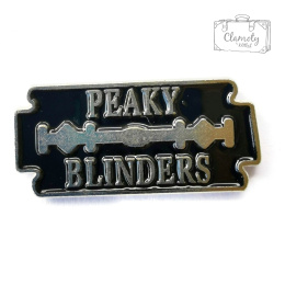 Przypinka Żyletka Czarna Peaky Blinders Buton Metal Pin 1