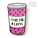 Przypinka Kubek Z Latte I Like You Buton Metal Pin 1