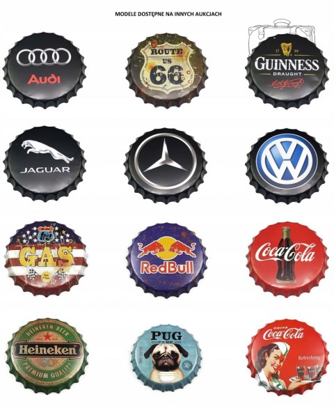 Fc Barcelona Blaszany Kapsel Na Ścianę Duży 40Cm