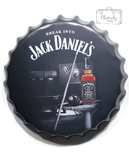 JACK DANIELS COLORFUL BOTTLE BLACK BILLIARD BACKGROUND LARGE SHEET CAPSEL 40CM STAMPING