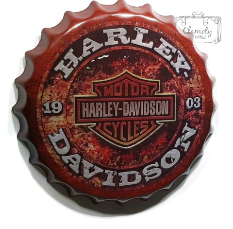 Kapsel Blaszany Duży 40CM Harley-Davidson 1903 Dekoracja