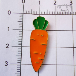 Przypinka Marchewka Pomarańczowa Buton Metal Pin 1