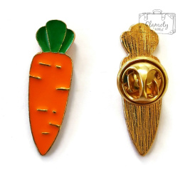 Przypinka Marchewka Pomarańczowa Buton Metal Pin 1
