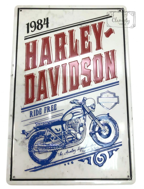 Harley-Davidson 1984 Retro Tablica Blacha Ozdobna