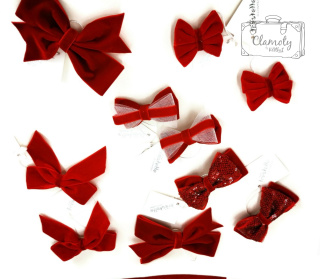 Piękne Czerwone Kokardy Dekoracyjne Do Włosów 3