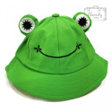 Bucket Hat, Kapelusz Rybaka Zielony Uśmiechnięta Żabka