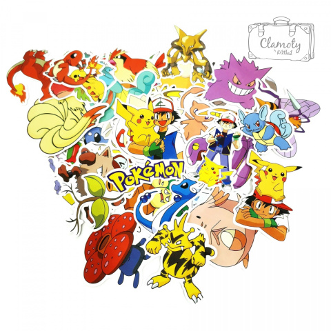 Zestaw NaklejeWlepki Sticker Bomb Pokemony N5