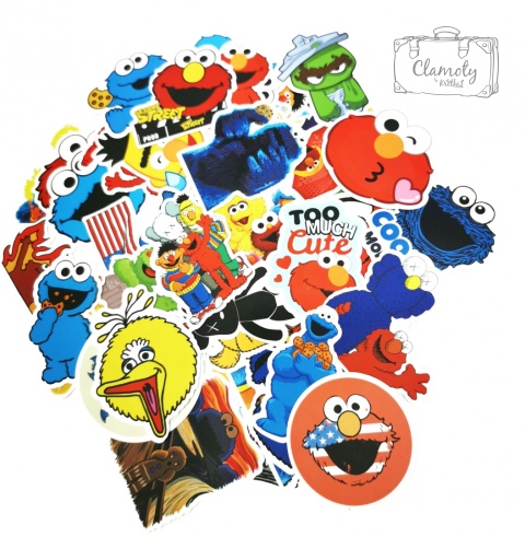 Zestaw Naklejek Wlepki StickerBomb Ulica Sezamkowa N155