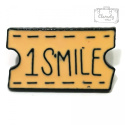 Przypinka Pin 1Smile Żółty Uśmiech
