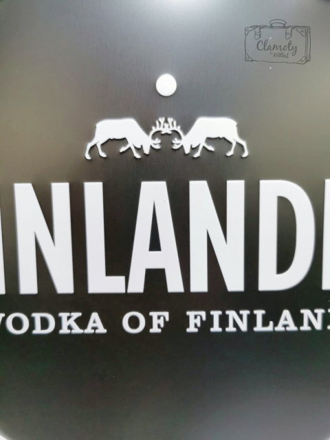 Kapsel Blaszany 40CM Finlandia Vodka Dekoracja Na Ścianę