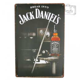 Jack Daniels Butelka Bilard Tablica Ozdobna Płaska