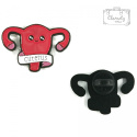 Przypinka Cuterus Czerwony Kobiety Buton Metal Pin