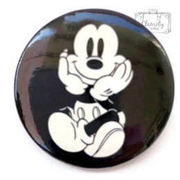 Przypinka Button Myszka Miki Podparta Dłońmi