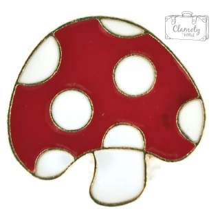 Przypinka Grzyb Muchomor Buton Metal Pin 2