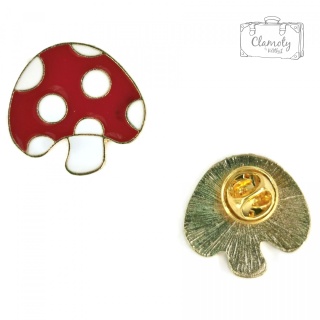Przypinka Grzyb Muchomor Buton Metal Pin 2