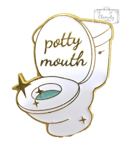 Przypinka Toaleta Potty Mouth Buton Metal Pin