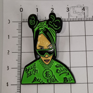 Przypinka Billie Eilish Zielony Buton Metal Pin