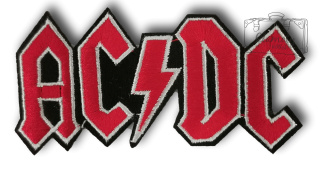 Naszywka Czerwona Acdc Napis