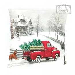 DOG PILLOWCASE WITH A TREE TRUCK