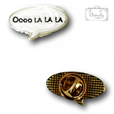 PRZYPINKA OOOO LA LA LA  METAL  PIN 2