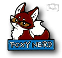 PRZYPINKA LIS FOXY NERD METAL PIN 1