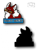 PRZYPINKA LIS FOXY NERD METAL PIN 2