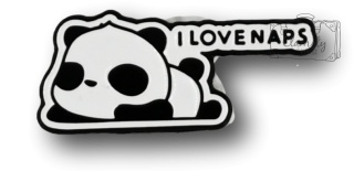 Przypinka Metalowa Panda I Love Naps Metal Pin