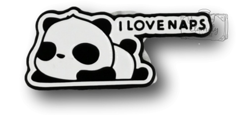 PRZYPINKA PANDA I LOVE NAPS METAL PIN 1