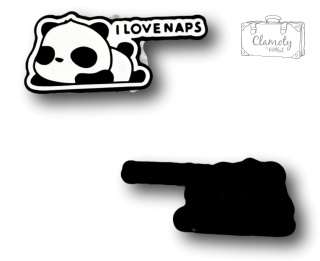 Przypinka Metalowa Panda I Love Naps Metal Pin