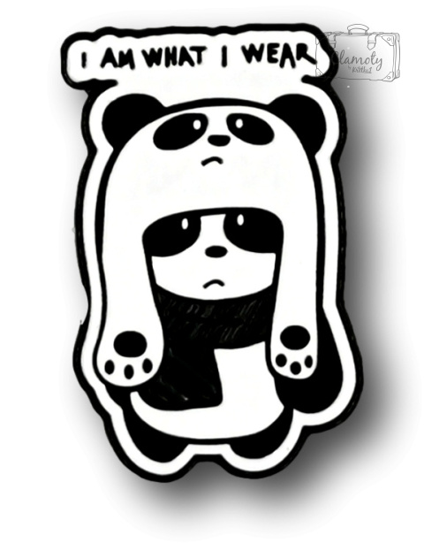 PRZYPINKA PANDA I'M WHAT I WEAR METAL PIN 1