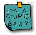 PRZYPINKA I'M A STUPID BABY METAL PIN 1