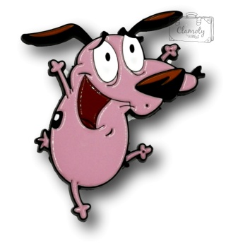 Przypinka Chojrak Tchórzliwy Pies Metal Pin