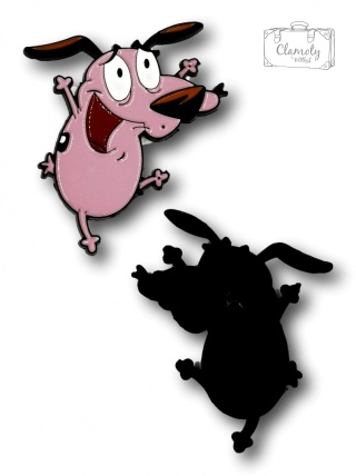 Przypinka Chojrak Tchórzliwy Pies Metal Pin