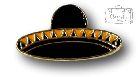 PRZYPINKA CZARNE SOMBRERO METAL PIN 1PRZYPINKA CZARNE SOMBRERO METAL PIN