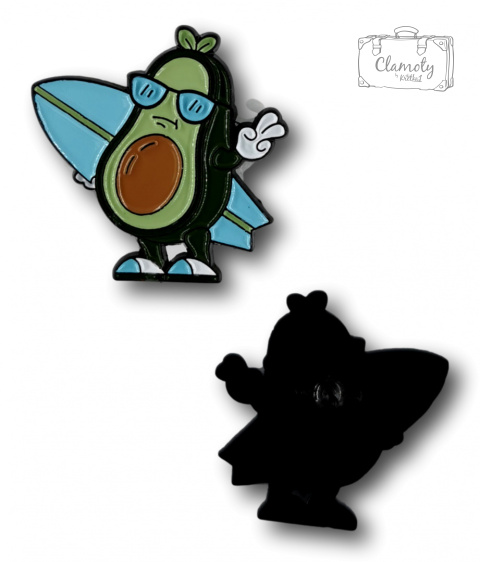 PRZYPINKA AWOKADO SURFING METAL PIN 2